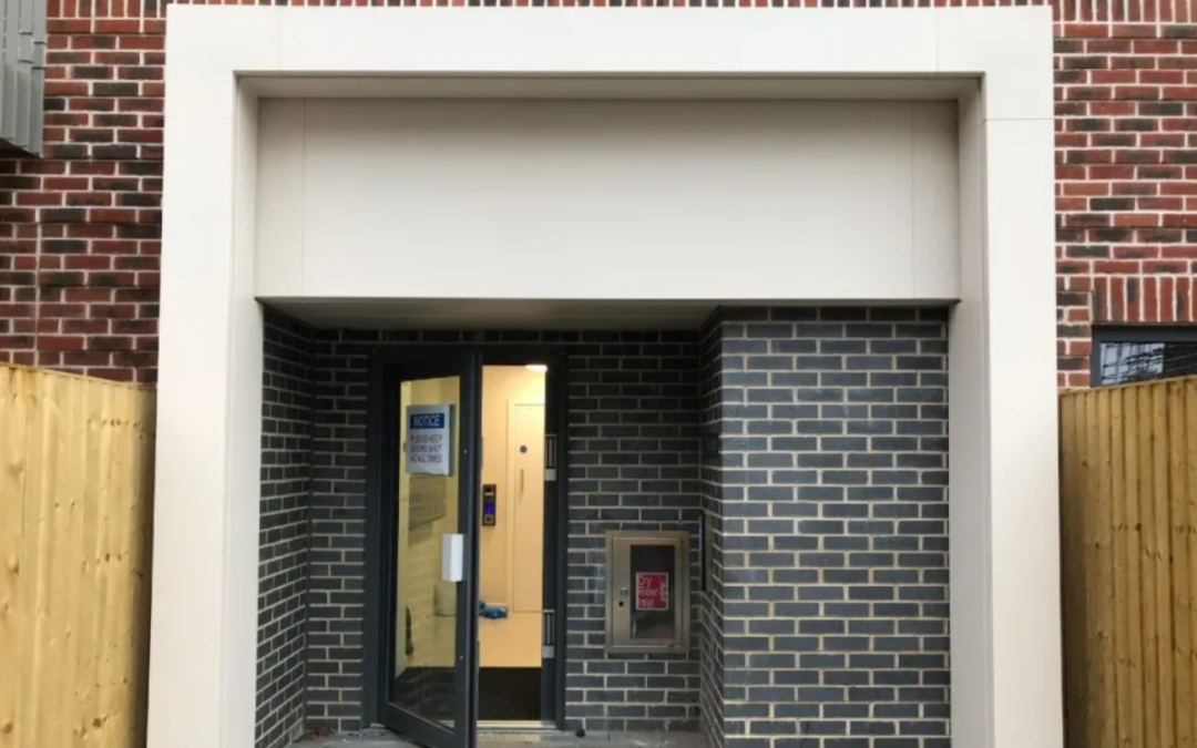 Stone effect Canopy Cladding | Springfield Place