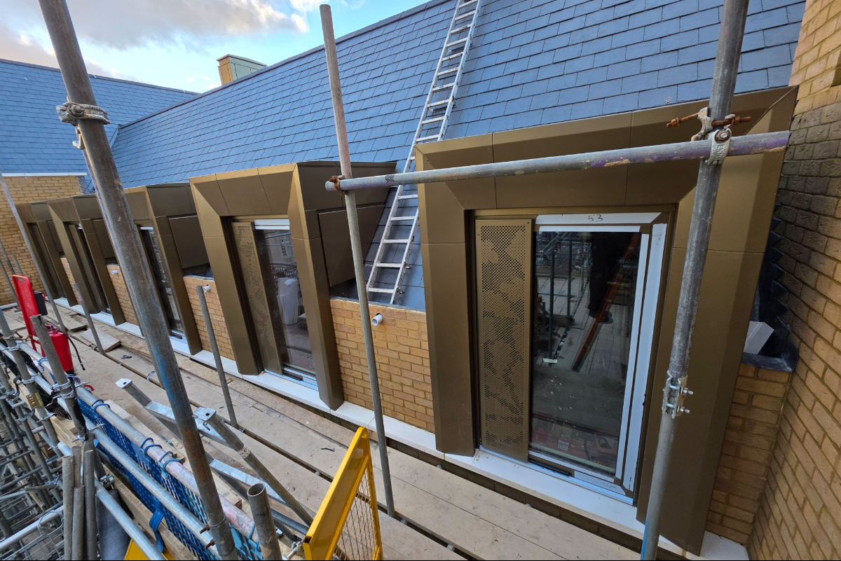 Aluminium False Chimneys & Dormer Cladding for Canford School