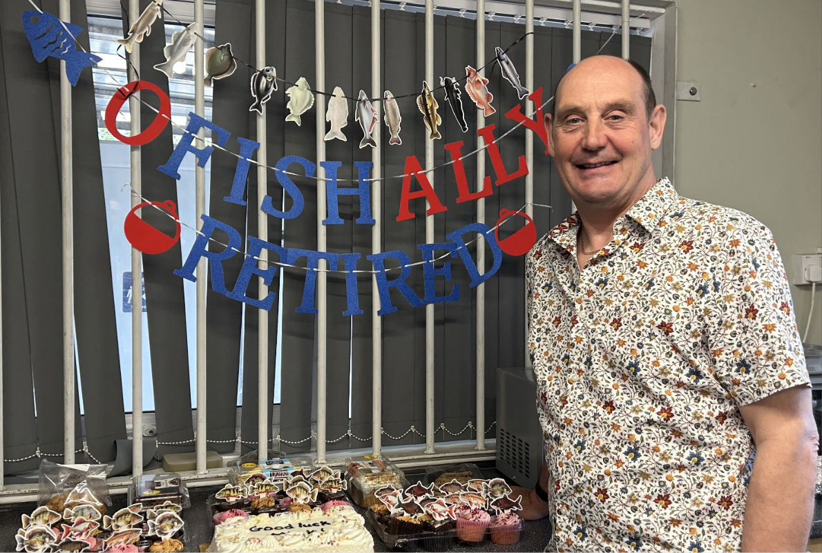 Mick Howard o-fish-ally retires after 43 years!