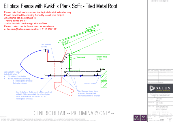 Elliptical fascia with Kwikfix soffit