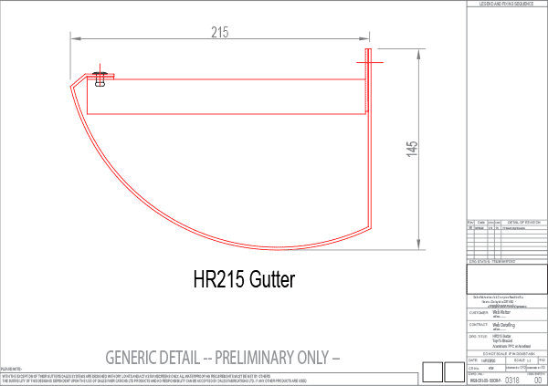 HR215 gutter