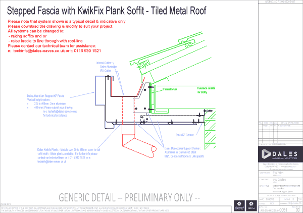 Stepped fascia with Kwikfix soffit