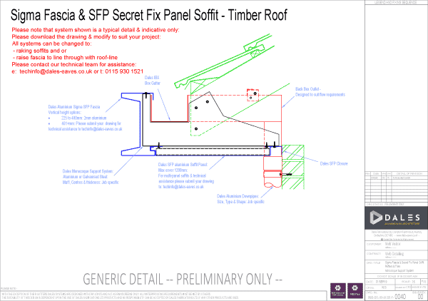 Sigma fascia with secret fix panel soffit