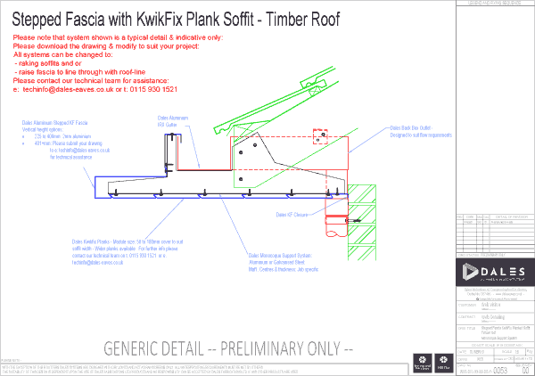 Stepped fascia with Kwikfix soffit