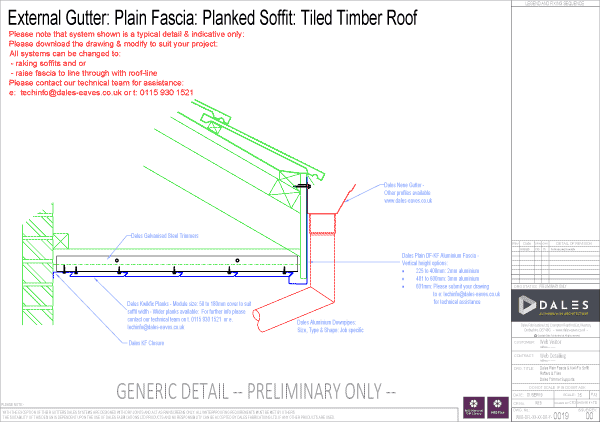Kwikfix fascia soffit system with external gutter