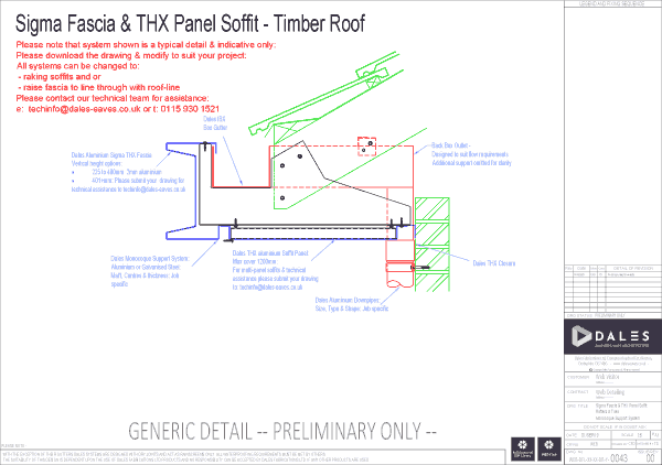 Sigma fascia with THX panel soffit