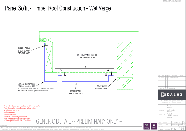 Wet verge panel soffit