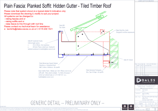 Hidden gutter with plain fascia and Kwikfix soffit