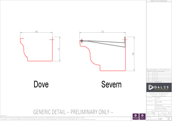 Dove/Severn Ogee Gutter Model