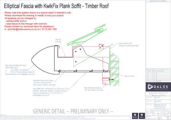 Elliptical fascia with Kwikfix soffit
