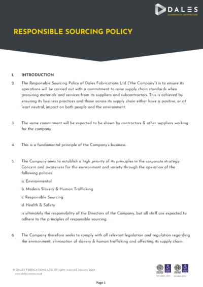Responsible Sourcing Policy