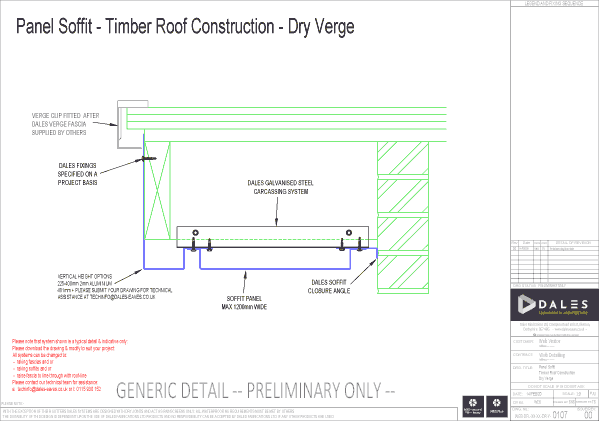 Dry Verge with panel soffit