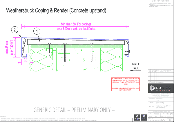 Aluminium Coping Details