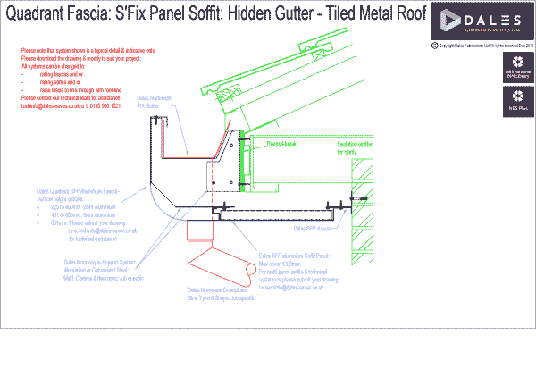 Quadrant fascia with THX panel soffit