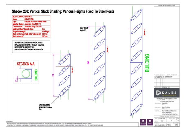 0465 Brise Soleil Vertical Stack Angled Blades