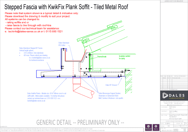 Stepped fascia with Kwikfix soffit