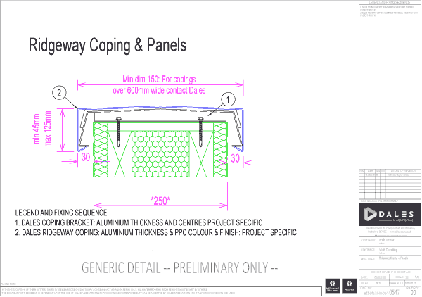 Ridgeway coping and panels